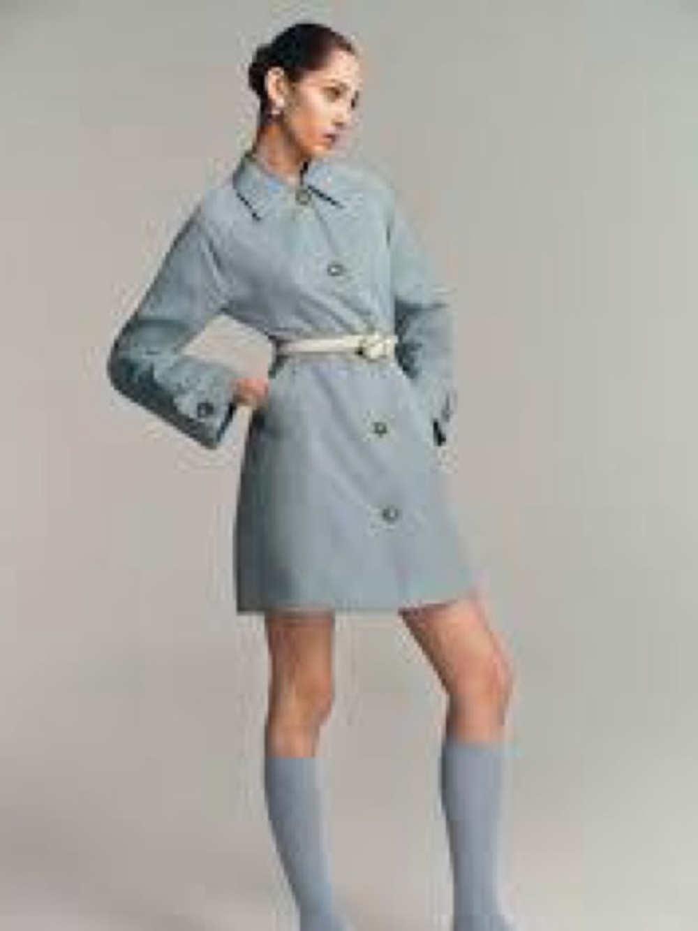 Reformation Dion Trench Jacket Blue NWT